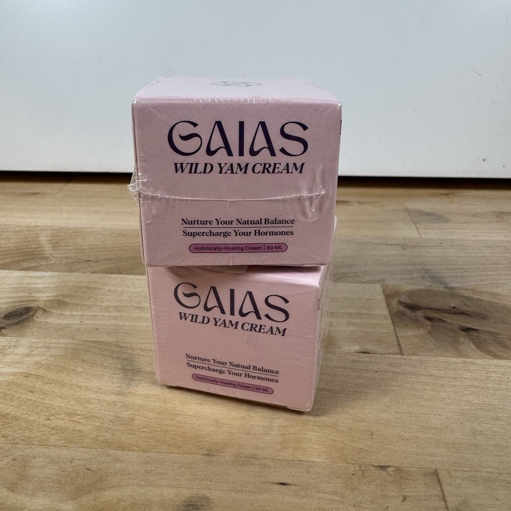 2x Gaias Wild Yam Cream Super Natural Benefits 60ml 100% Natural NIB Sealed!